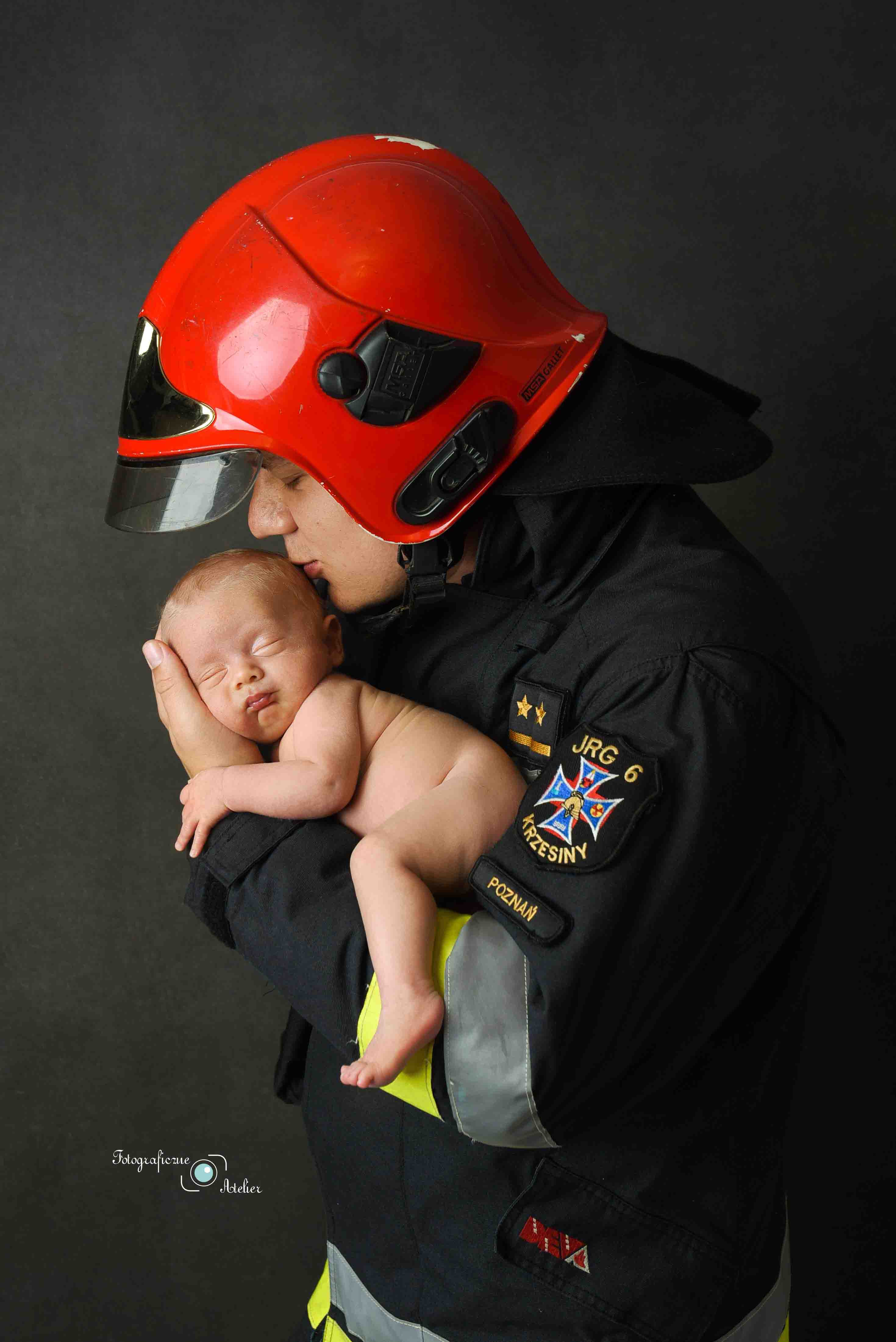 sesja noworodkowa strażak poznań