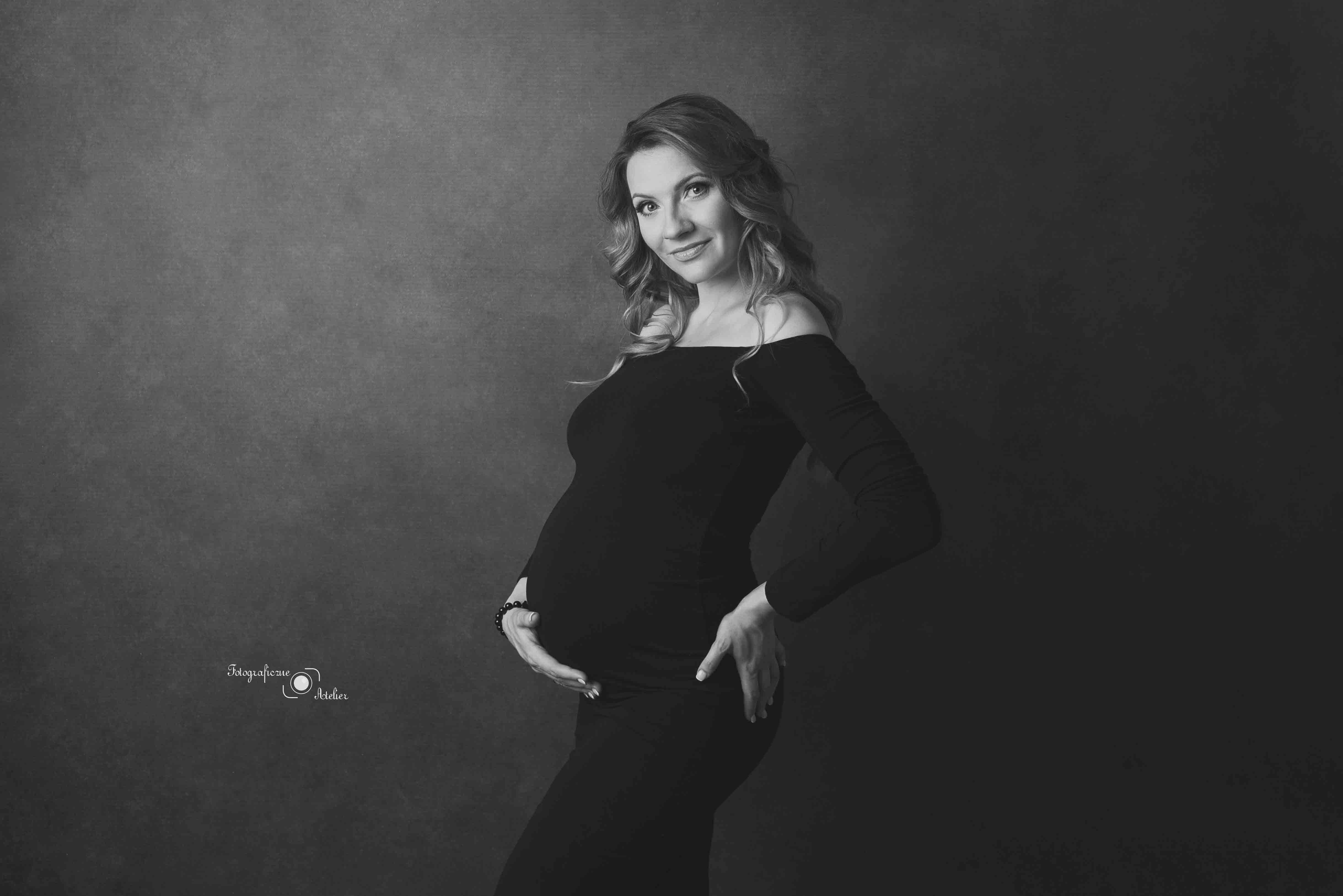 zmatowione zdjęcie ciążowe