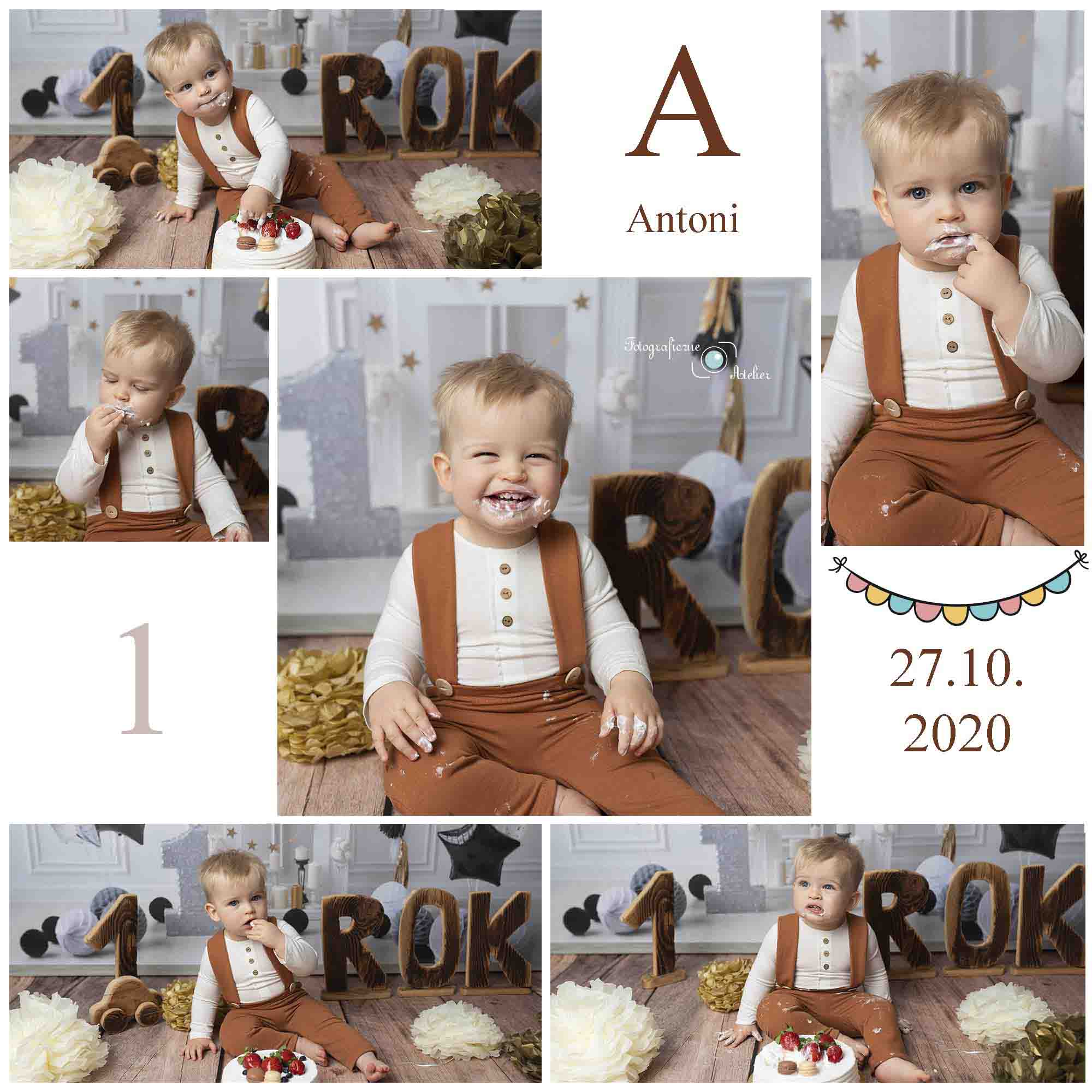 Kolaż sesji roczkowej